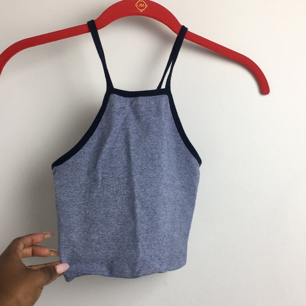 Blue halter crop top size small
